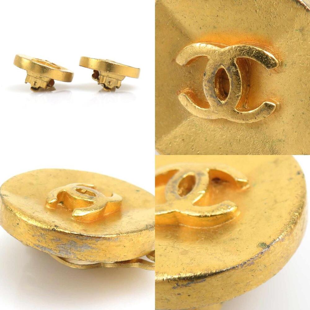 Chanel Cc Logo Clip-On Earrings Gold- #210022C44B - Picture 4 of 5